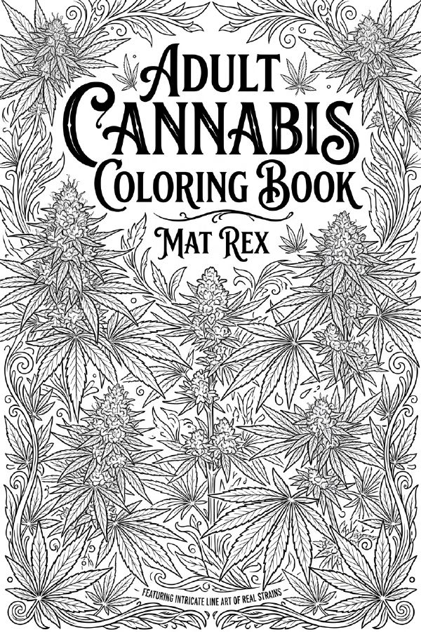 Adult Cannabis coloring book cover